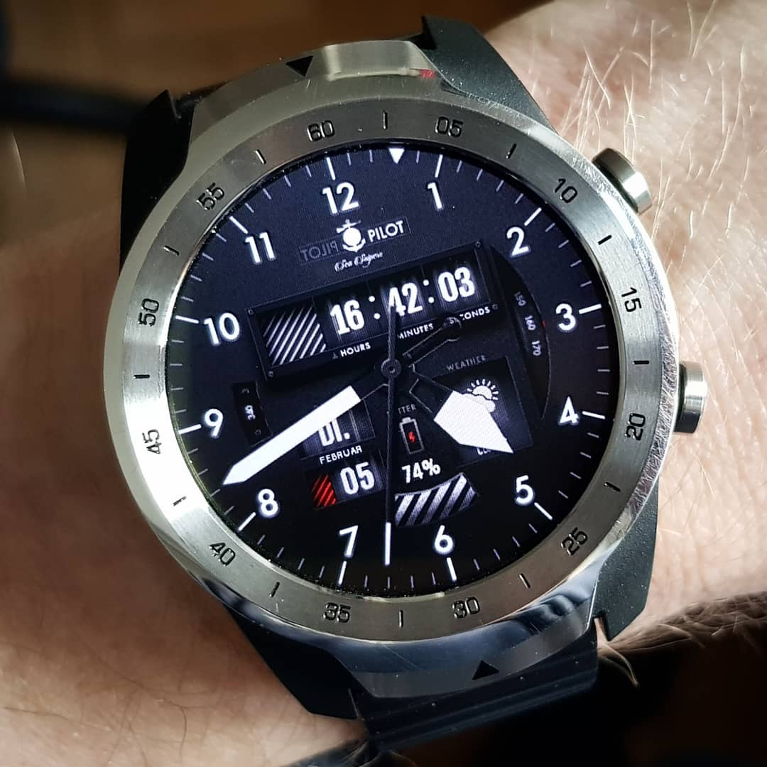 Sea Snipers Pilot Edition - Wear OS Watchface on Mobvoi TicWatch Pro