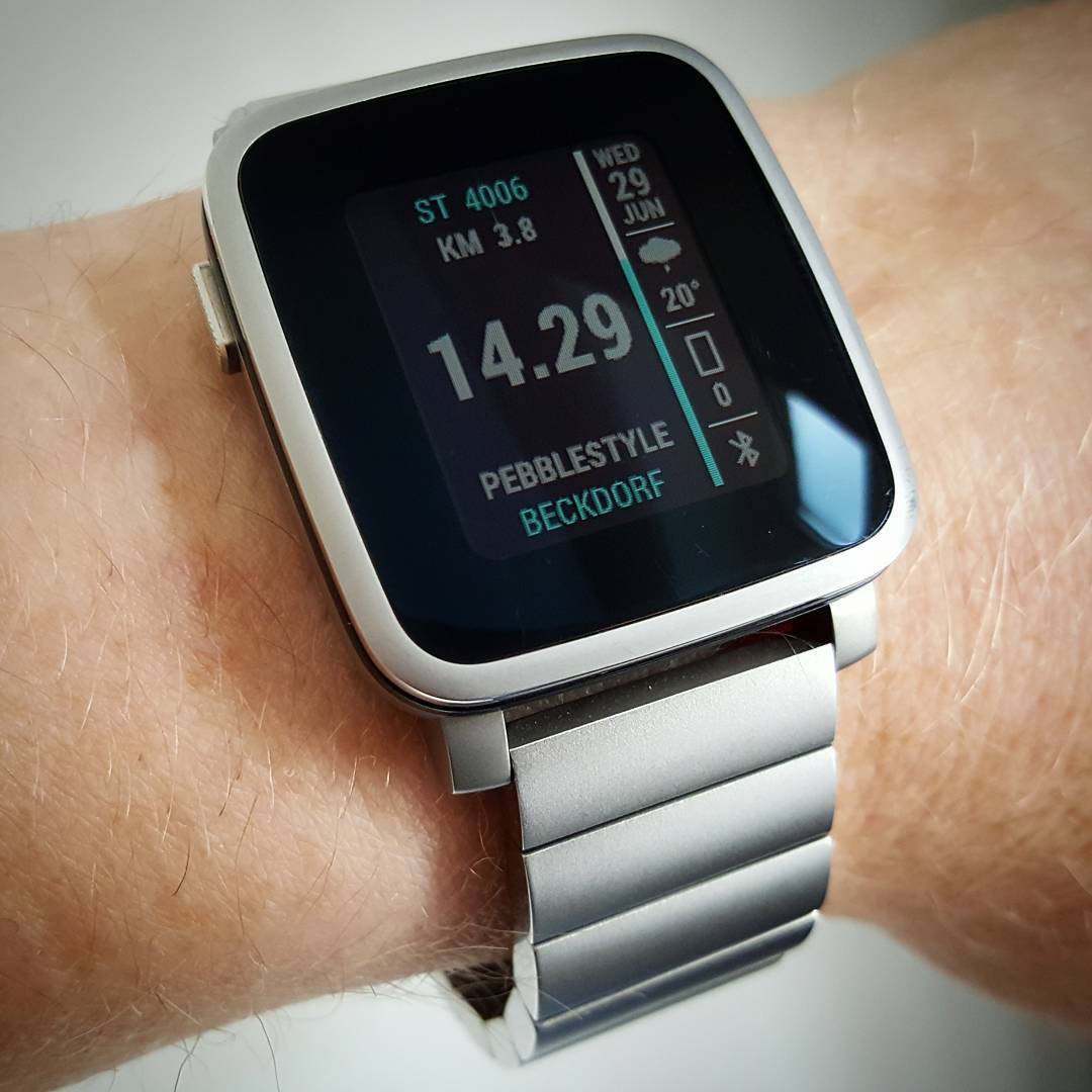 CobbleStyle 2 - Pebble Watchface on Pebble Time Steel