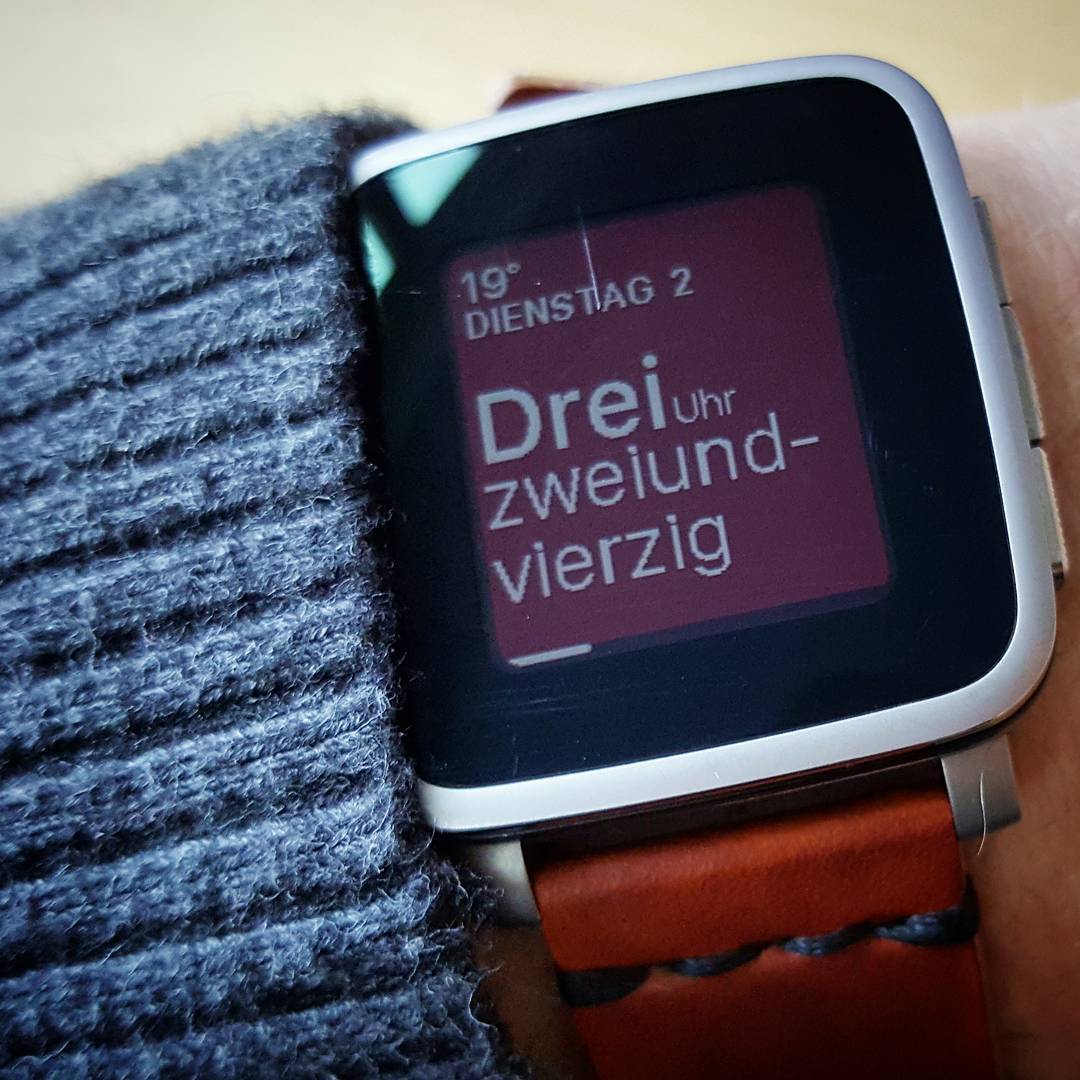 Text Time - Pebble Watchface on Pebble Time Steel