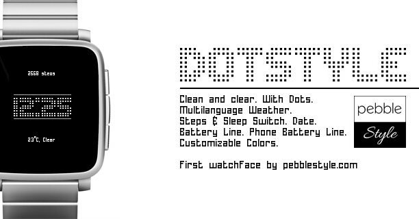 DotStyle - Pebble Watchface on Pebble Time Steel