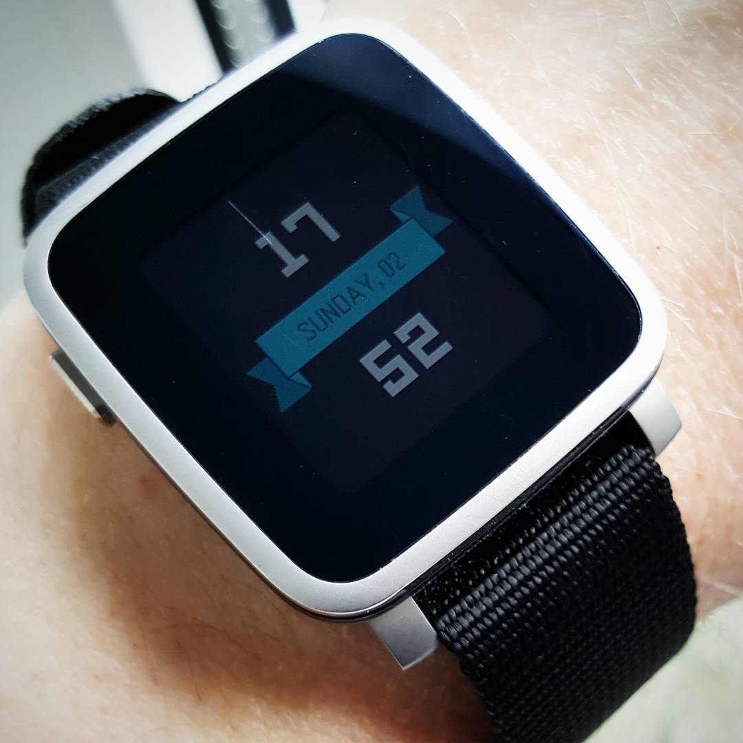 Square Banner - Pebble Watchface on Pebble Time Steel