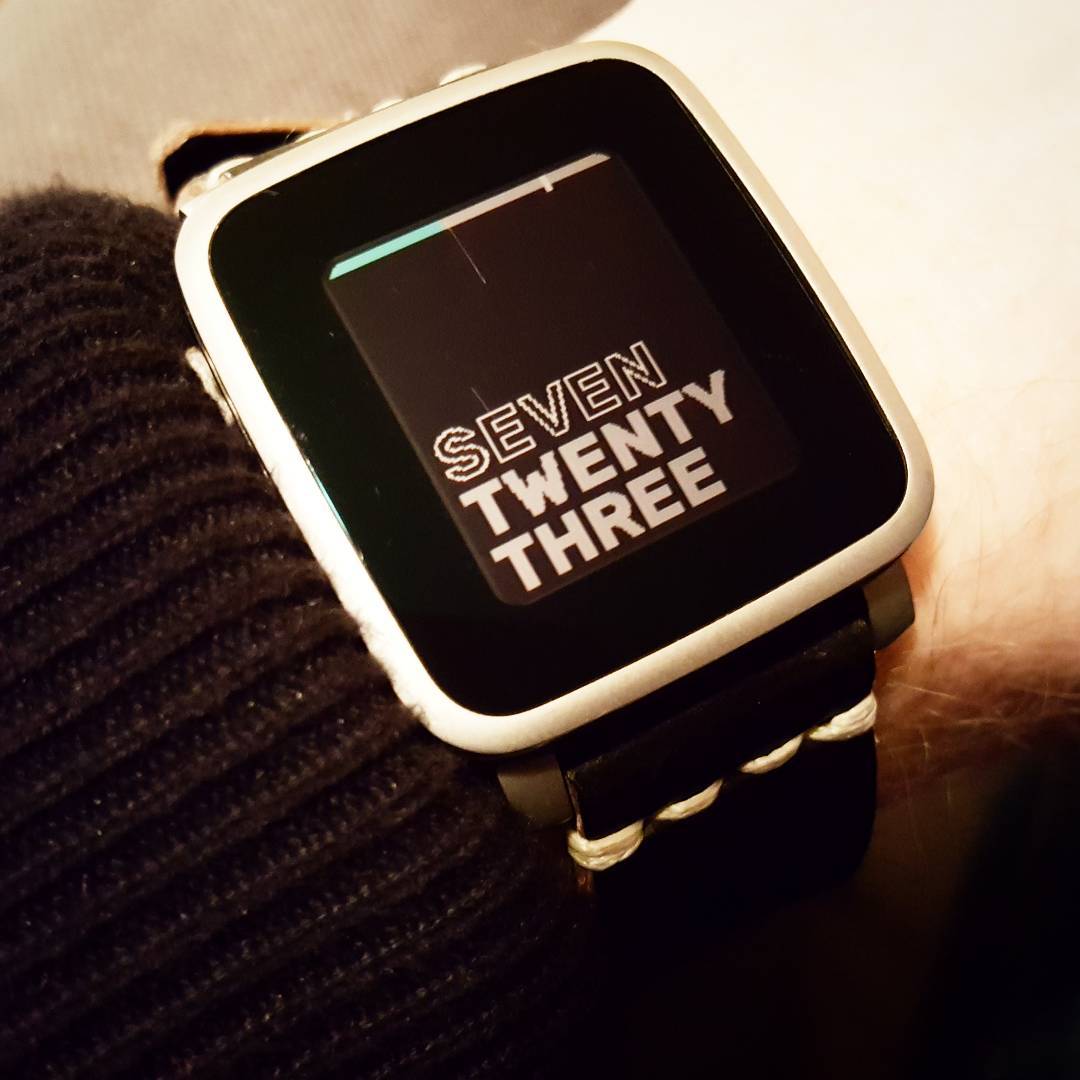 Text Time Bold - Pebble Watchface on Pebble Time Steel