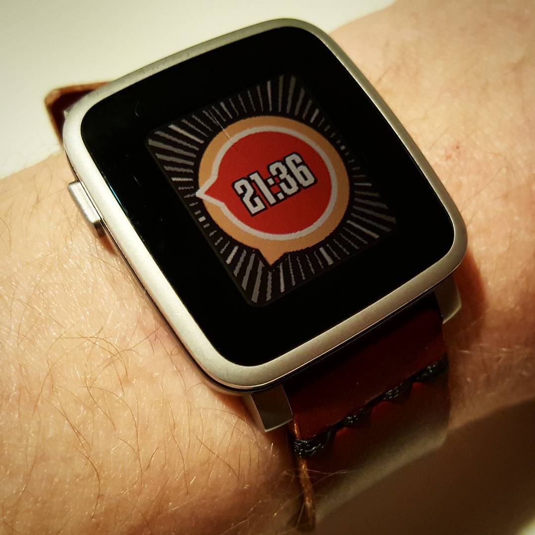 Stacked Discs - Pebble Watchface on Pebble Time Steel