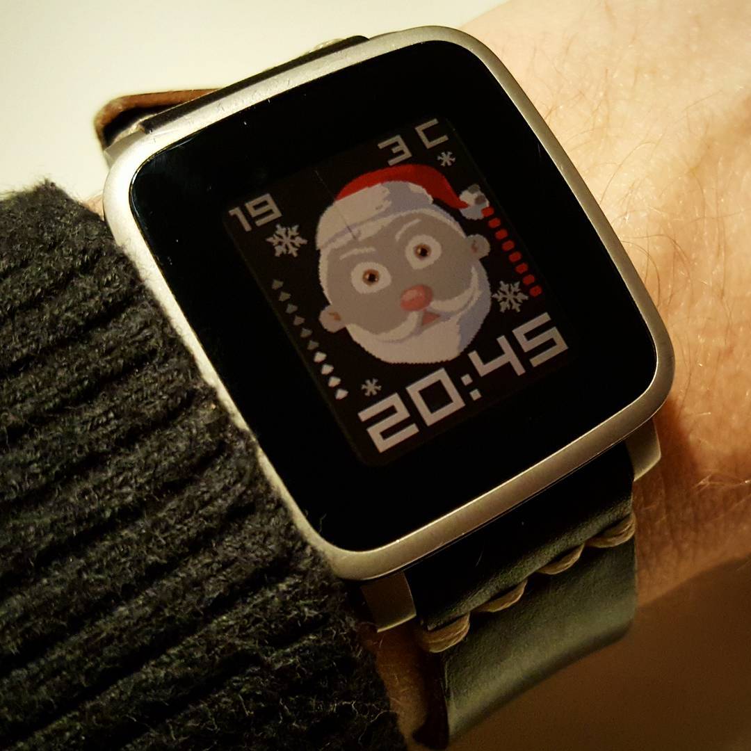 Santa Dressing - Pebble Watchface on Pebble Time Steel