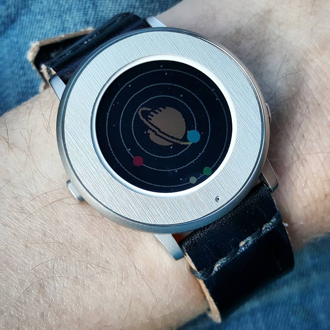 Saturn System - Pebble Watchface on Pebble Time Round