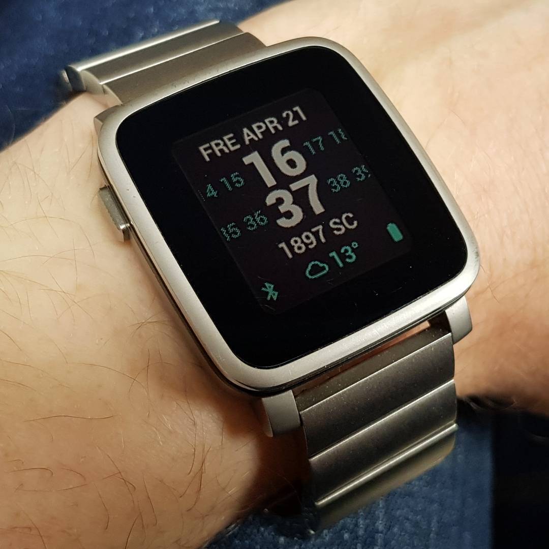 Simply Shift - Pebble Watchface on Pebble Time Steel