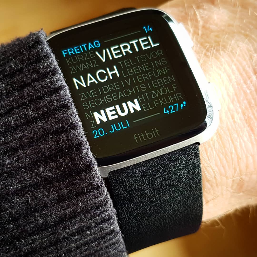 More than words - Fitbit Clock Face on Fitbit Versa
