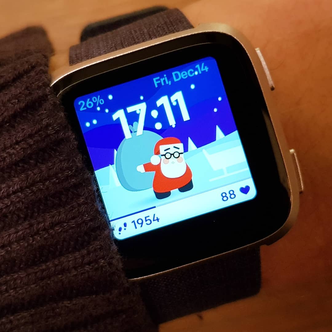 Santa - Fitbit Clock Face on Fitbit Versa