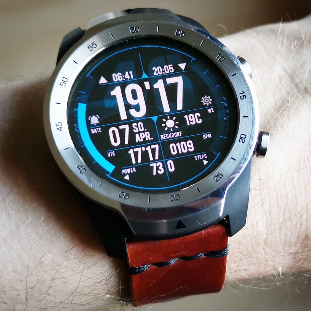 Tactical Blue V.2 - Wear OS Watchface on Mobvoi TicWatch Pro