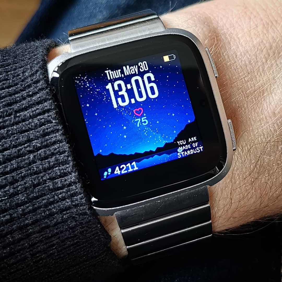 Starry Night - Fitbit Clock Face on Fitbit Versa